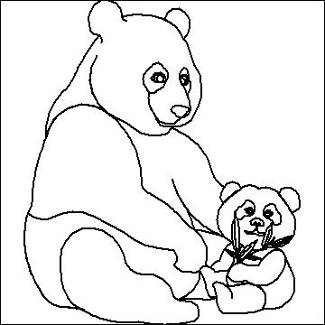 (image for) Panda and Baby-L01052